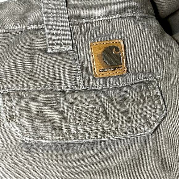 Vintage Carhartt Brown Y2K Canvas Carpenter Cargo Pants Dungaree Fit Mens 38x30 - Picture 5 of 8